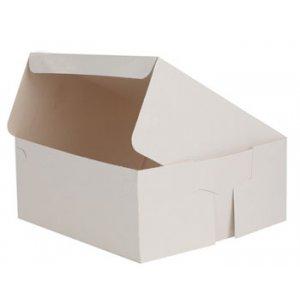 Download White Cake Boxes Flat Folding