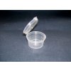 Clear Round Containers With Hinged Lift & Lock Lids - 1oz