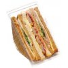 Clear Hinged Sandwich Wedges