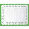 Tray Paper No 3 White Rectangular With Lace Border