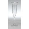 Resposables Heavy Weight Champagne Glass Separate Base & Stem  - Clear